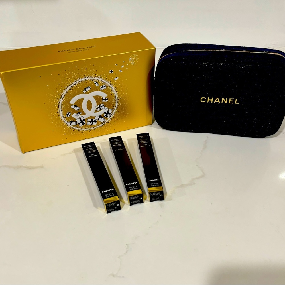 Chanel Holiday Chanel Always Brilliant Lip Gloss Trio 2023 Gift -NEW IN BOX